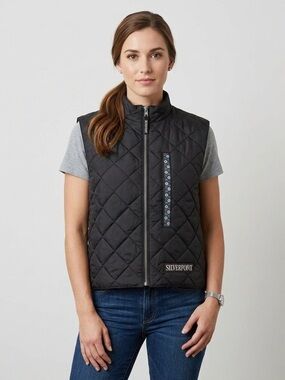 Silverfoot Black Quilted Vest - Small, handmade in Squamish BC 🇨🇦